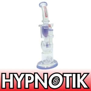 HYPNOTIK 12 INCH NEWBURRUE RIG WITH BOWL AND QUARTZ BANGER, MILK PURPLE