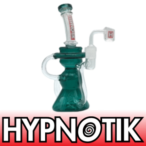HYPNOTIK 8 INCH TEDDY TUBES SIPPY RIG WITH BOWL AND QUARTZ BANGER, GREEN