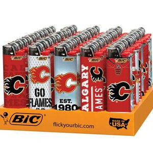 BIC CALGARY FLAMES LIGHTER - 50 PCS PER TRAY