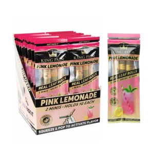 KING PALM MINI CONES, 20 PACKS OF 2 – PINK LEMONADE