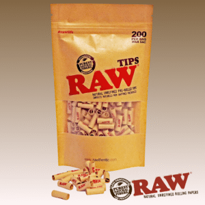 RAW PRE ROLLED TIPS, BAG OF 200