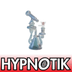 HYPNOTIK 7.5 INCH THORCALES ORB RIG WITH BOWL AND QUARTZ BANGER, RAINBOW PURPLE