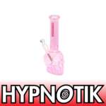 8 INCH HYPNOTIK SKULL BASE BONG, CANDY PINK