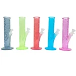 "TEXTURED SERIES" 10 INCH SNARLY SNAKE SKIN STRAIGHT TUBE BONG, GREEN. 420 SALE 42% OFF!! - Image 2