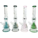 LOTUS GLASS 17 INCH FLAT BASE BEAKER WIH DOUBLE ICE CATCHER, BLACK - Image 2