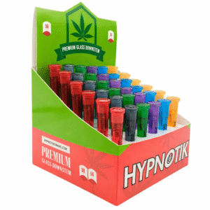 DISPLAY OF 36 HYPNOTIK CANDY COLORED DOWNSTEMS