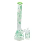 HYPNOTIK 18 INCH 7 MM JELLYFISH COLLECTION BONG WITH MATCHING ASHCATCHER, MILK GREEN - Image 2