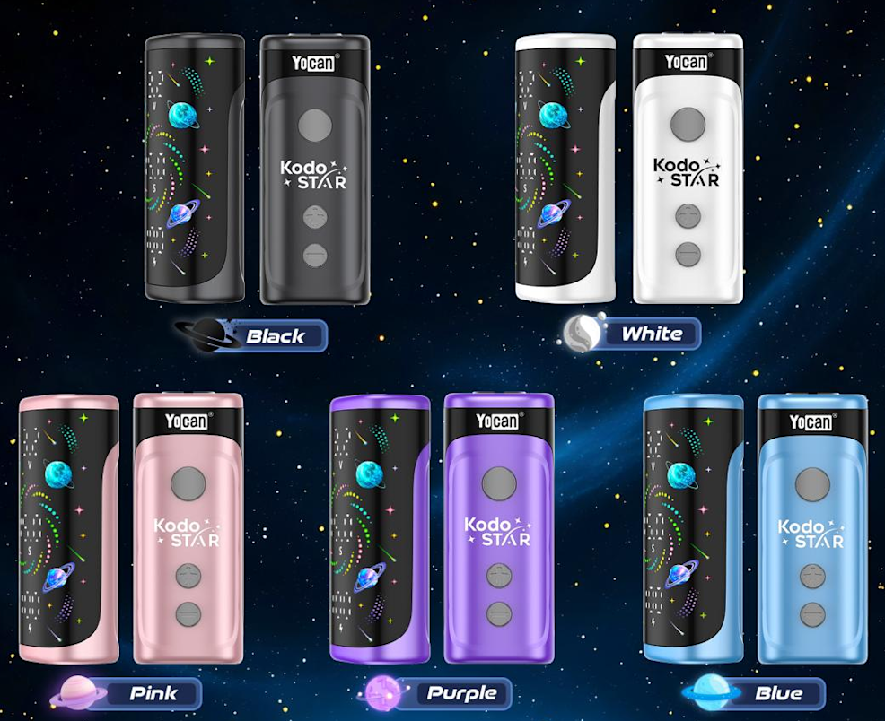 YOCAN KODO STAR 510 BATTERY WITH GALAXY FULL DISPLAY, 15 PCS PER DISPLAY