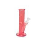 "TEXTURED SERIES" 8.5 INCH WAVE AFTER WAVE STRAIGHT TUBE BONG, RED. 420 SALE 42% OFF!!