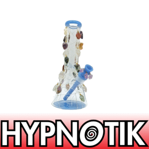 12 INCH 9 MM CUSTOM CRYSTAL HAND WIRE-WRAPPED BLUE BONG; EACH PIECE IS UNIQUE!