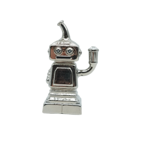 6.5 INCH 3-D SHINNY ROBOT BONG WITH QUARTZ BANGER