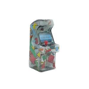 5.5 INCH 3-D ARCADE GAME BONG WITH QUARTZ BANGER