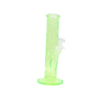 "TEXTURED SERIES" 10 INCH SNARLY SNAKE SKIN STRAIGHT TUBE BONG, GREEN. 420 SALE 42% OFF!!