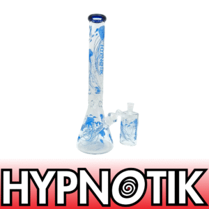 HYPNOTIK 18 INCH 7 MM JELLYFISH COLLECTION BONG WITH MATCHING ASHCATCHER, BLUE
