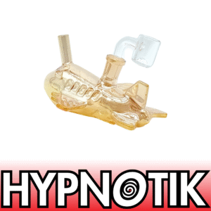 HYPNOTIK BUMBBA JET DAB RIG WITH QUARTZ BANGER, CHAMPAGNE GOLD