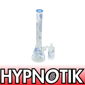 HYPNOTIK 18 INCH 7 MM JELLYFISH COLLECTION BONG WITH MATCHING ASHCATCHER, BLUE JADE