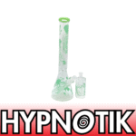 HYPNOTIK 18 INCH 7 MM JELLYFISH COLLECTION BONG WITH MATCHING ASHCATCHER, MILK GREEN