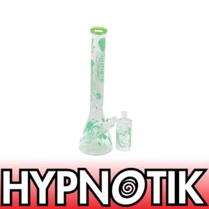HYPNOTIK 18 INCH 7 MM JELLYFISH COLLECTION BONG WITH MATCHING ASHCATCHER, MILK GREEN