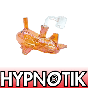 HYPNOTIK BUMBBA JET DAB RIG WITH QUARTZ BANGER, WINE RED