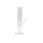 "TEXTURED SERIES" 10 INCH BRICK BY BRICK STRAIGHT TUBE BONG, CLEAR RAINBOW SHINE. 420 SALE 42% OFF!!