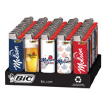 DISPLAY OF 50 BIC MOLSON LIGHTERS