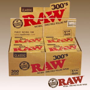 RAW CLASSIC 1-1/4 PAPERS, 20 PACKS OF 300