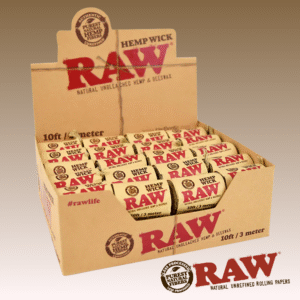 RAW HEMP WICKS, 40 PACKS OF 10 FEET ROLLS