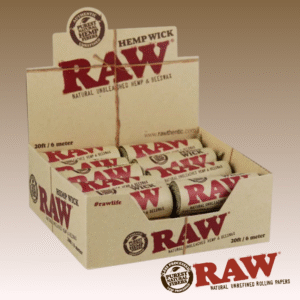 RAW HEMP WICKS, 20 PACKS OF 20 FEET ROLLS