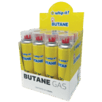 DISPLAY OF 12 WHIP-IT YELLOW EDITION, 300 ML BUTANE BOTTLES