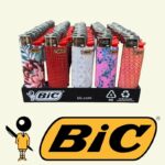 DISPLAY OF 50 BIC FLOWER LIGHTERS