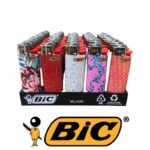 DISPLAY OF 50 BIC FLOWER LIGHTERS