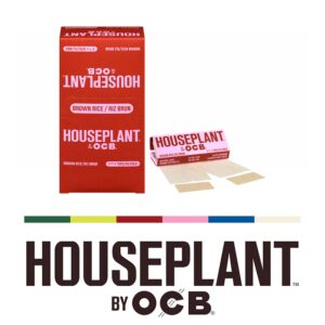 HOUSEPLANT BY OCB BROWN RICE 1-1/4 PAPERS WITH TIPS, 24 BOOKS OF 50