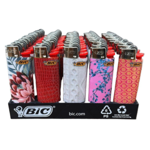 DISPLAY OF 50 BIC FLOWER LIGHTERS