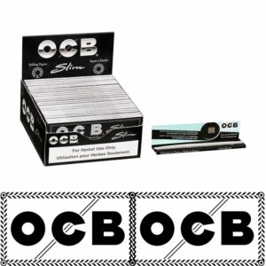 OCB PREMIUM BLACK SLIM KING PAPERS, 50 BOOKS OF 32