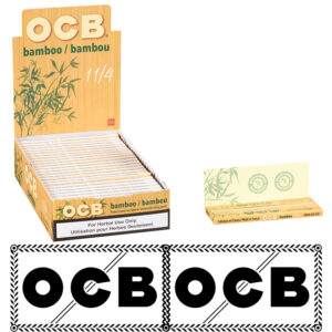 OCB BAMBOO 1-1/4 PAPERS, 25 BOOKS OF 50
