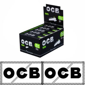 OCB PREMIUM BLACK PERFORATED FILTERS, 25 PACKS OF 50