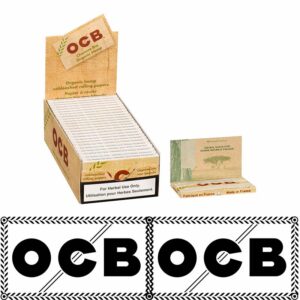 OCB ORGANIC HEMP DOUBLE SINGLE WIDE PAPERS, 25 BOOKS OF 100