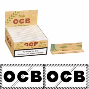 OCB ORGANIC HEMP SLIM KING PAPERS, 50 BOOKS OF 32