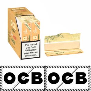OCB BAMBOO SLIM KING PAPERS WITH TIPS, 32 BOOKS OF 32