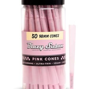 JAR OF 50 BLAZY SUSAN PINK KING SIZE CONES
