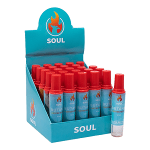 DISPLAY OF 25 SOUL BUTANE, 18 ML BOTTLES