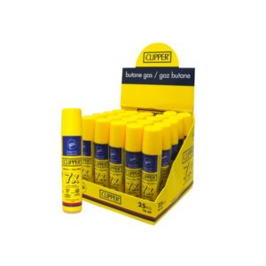 DISPLAY OF 25 CLIPPER BUTANE, 16 ML BOTTLE