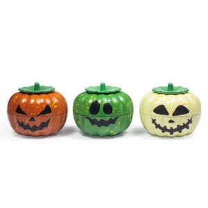 DISPLAY OF 6 59MM PUMPKIN GRINDERS