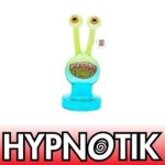 HYPNOTIK 7 INCH BUGGED OUT MONSTER ALIEN RIG, COMES WITH MATCHING BOWL AND QUARTZ BANGER, GREEN BLUE