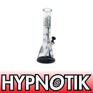 HYPNOTIK 14 INCH 7MM TREE OF LIFE BONG, BLACK
