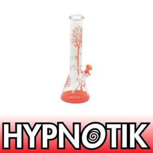 HYPNOTIK 14 INCH 7MM TREE OF LIFE BONG, ORANGE
