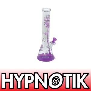 HYPNOTIK 14 INCH 7MM TREE OF LIFE BONG, PURPLE