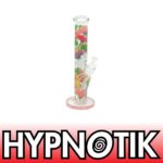 HYPNOTIK SUMMER SERIES 14 INCH 9MM STRAIGHT TUBE BONG WITH MATCHING COLOR ON DOWNSTEM AND BOWL, PIN