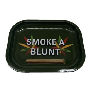 SMALL SMOKE A BLUNT ROLLING TRAY 7 X 5.5 INCH