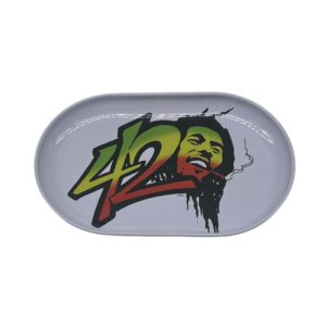 MINI BOB MARLEY 420 ROLLING TRAY 5.25 X 3.25 INCH